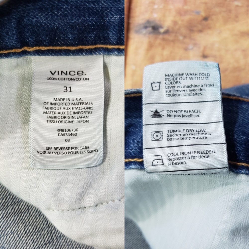 Vince Union Slouch Jeans Sz 31 NWT Craftsman - Picture 8 of 8